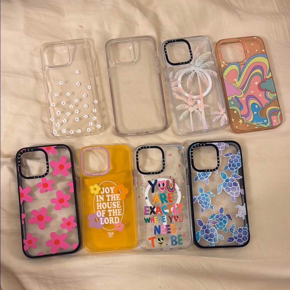 Colorful Floral and Graphic Phone Case Set